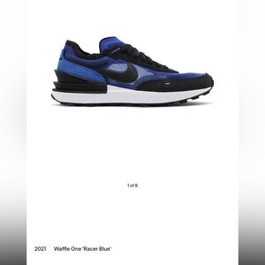 Nike 2021 Waffle One Racer Blue Youth Running Sneakers Sz 6Y dc0481-400